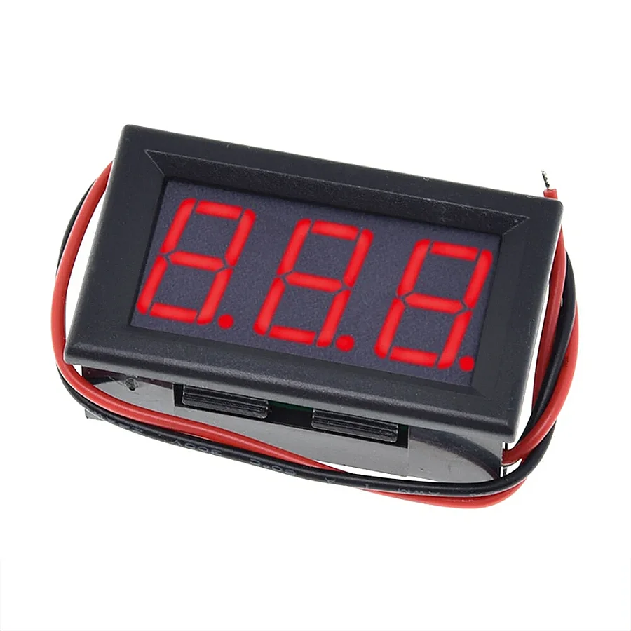 0.56 Inch Dc 0-100V Dijital 2 Telli Panel Tip Voltmetre-Kırmızı (Çok Al Az Öde İle %20'ye Varan İndirimli) - 1