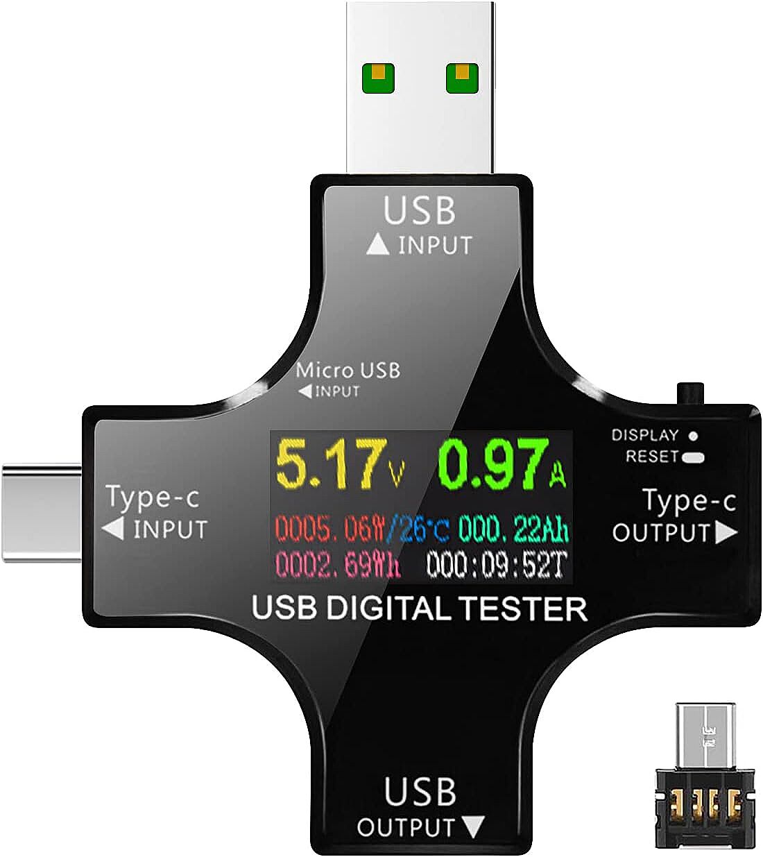 12 in 1 Çok Fonksiyonlu USB & Type-C Dijital Güç Ölçer Test Cihazı – Voltaj, Akım, Kapasite, Watt Ölçüm – PD/QC Uyumlu (Çok Al Az Öde İle %20'ye Varan İndirimli) - 1