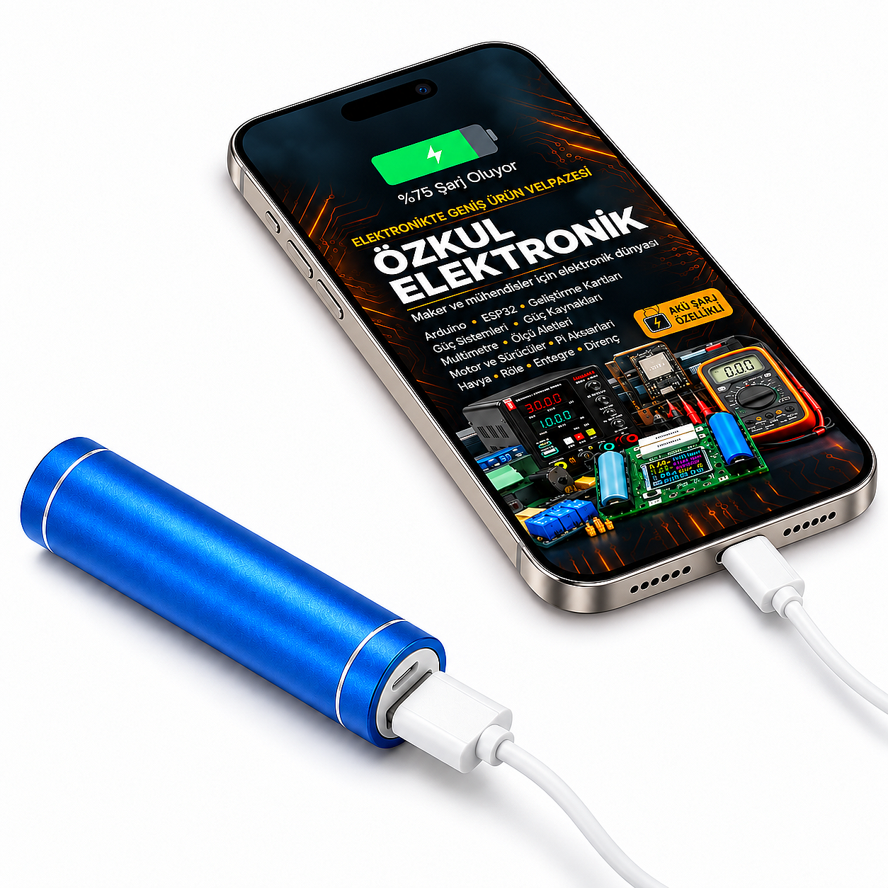 18650 Tekli Metal Powerbank Kutusu – 5V 1A USB Çıkışlı, Type-C Girişli | Kendi Powerbank’inizi Yapmak Artık Çok Kolay! (Çok Al Az Öde İle %20'ye Varan İndirimli) - 