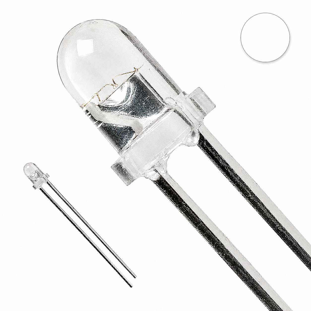 3MM Şeffaf Beyaz Led (Çok Al Az Öde İle %20'ye Varan İndirimli) - 1