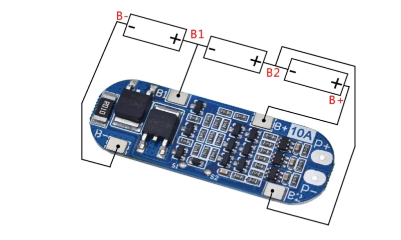 3S 10A 12V BMS 18650 Li-ion Lityum Pil Korumalı Balans Devresi - 2