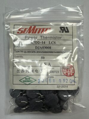 4.7D2-14mm NTC Semitec Power Termistör (Çok Al Az Öde İle %30'a Varan İndirimli) - 2