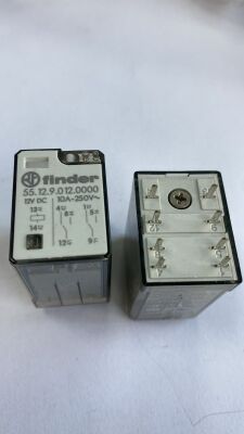 55.12.9.012.0000 12VDC 10A İğne Tipi Terminal PCB Montaj 8 Pin Röle - FINDER - 1