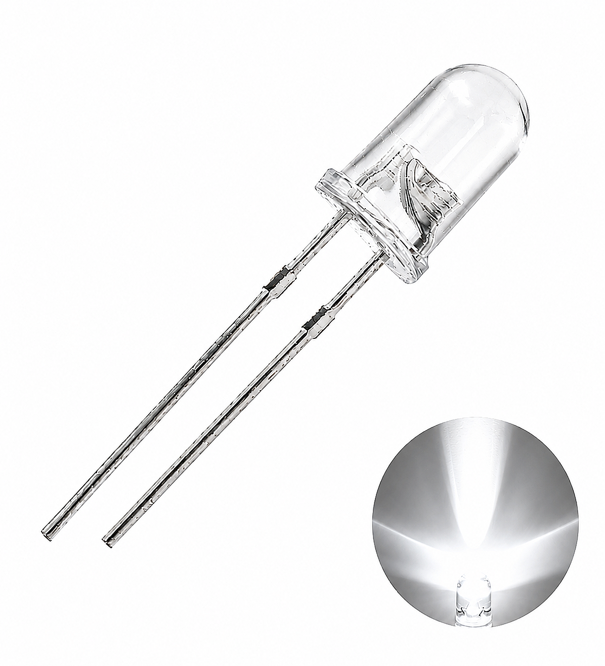 5mm Şeffaf Beyaz Led (Çok Al Az Öde İle %20'ye Varan İndirimli) - 1