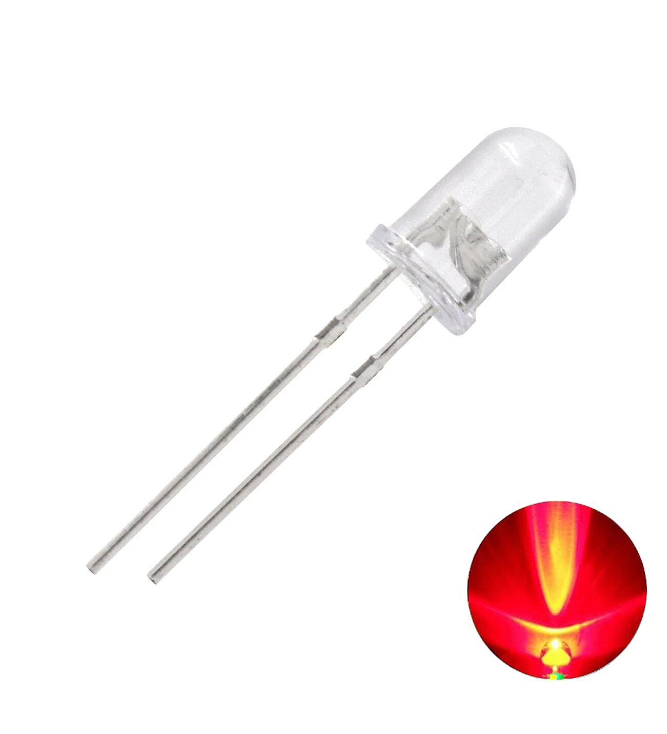 5MM Şeffaf Kırmızı Led (Çok Al Az Öde İle %20'ye Varan İndirimli) - 