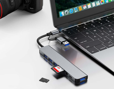 8 Girişli USB Hub Çoklayıcı | USB 3.0 Harici Güç Destekli Yüksek Hızlı Çoklayıcı Dönüştürücü PC Mac Laptop için (Windows 10 ile Kullanılır) (Çok Al Az Öde İle %20'ye Varan İndirimli) - 3