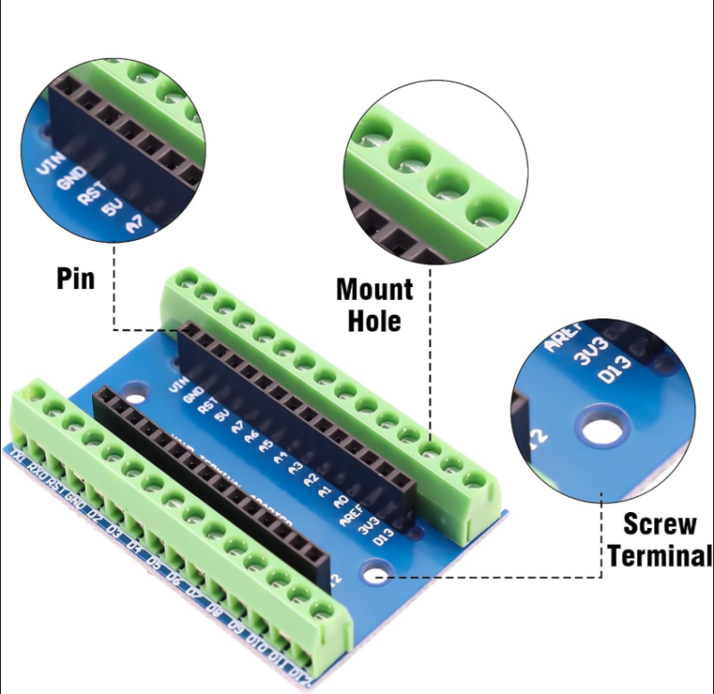 Arduino Nano Klemens Shield - Terminal Adaptör (Çok Al Az Öde İle %20'ye Varan İndirimli) - 3