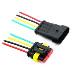 Kablolu 4 Pin Su Geçirmez Konnektör Takımı (Çok Al Az Öde İle %30'a Varan İndirimli) - 
