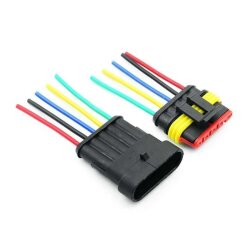 Kablolu 5 Pin Su Geçirmez Konnektör Takımı (Çok Al Az Öde İle %30'a Varan İndirimli) - 
