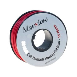 Çok Damarlı Kırmızı Montaj Kablosu - 15 Metre - Marxlow