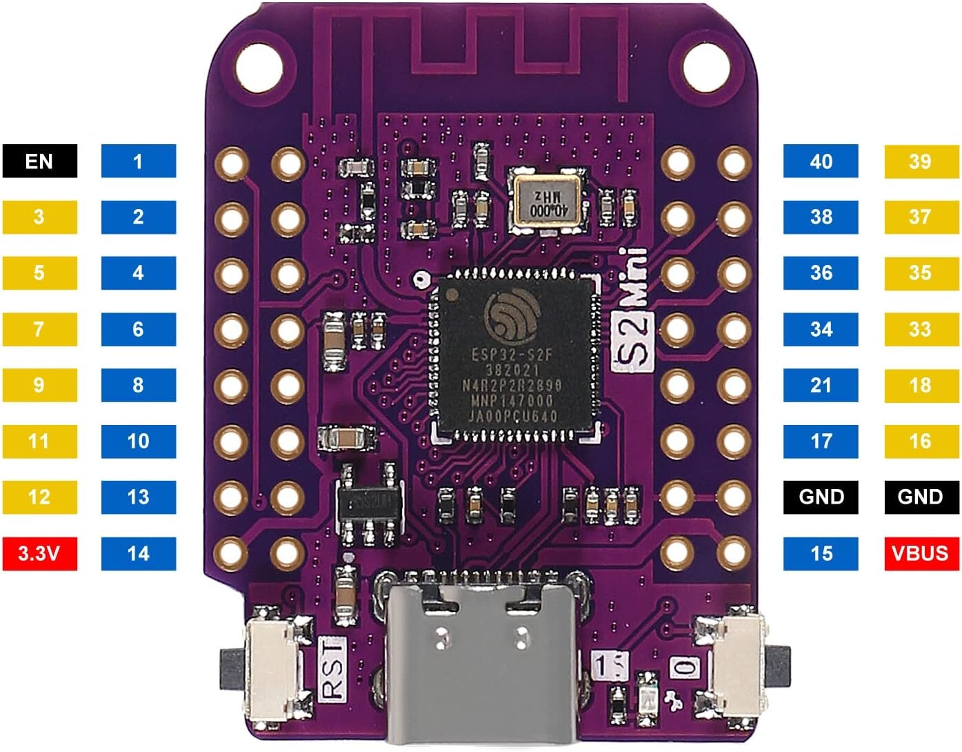 ESP32 S2 Mini V1.0 WiFi Geliştirme Kartı - Type-C (Çok Al Az Öde İle %20'ye Varan İndirimli) - 3