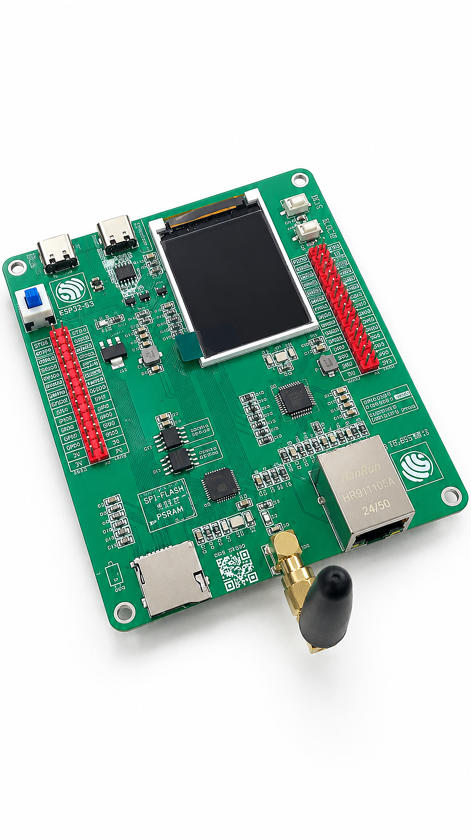ESP32-S3 Ethernet W5500 N16R8 1.77 İnç LCD Ekranlı 2.5dbi WiFi Bluetooth Geliştirme Kartı (Çok Al Az Öde İle %20'ye Varan İndirimli) - 2