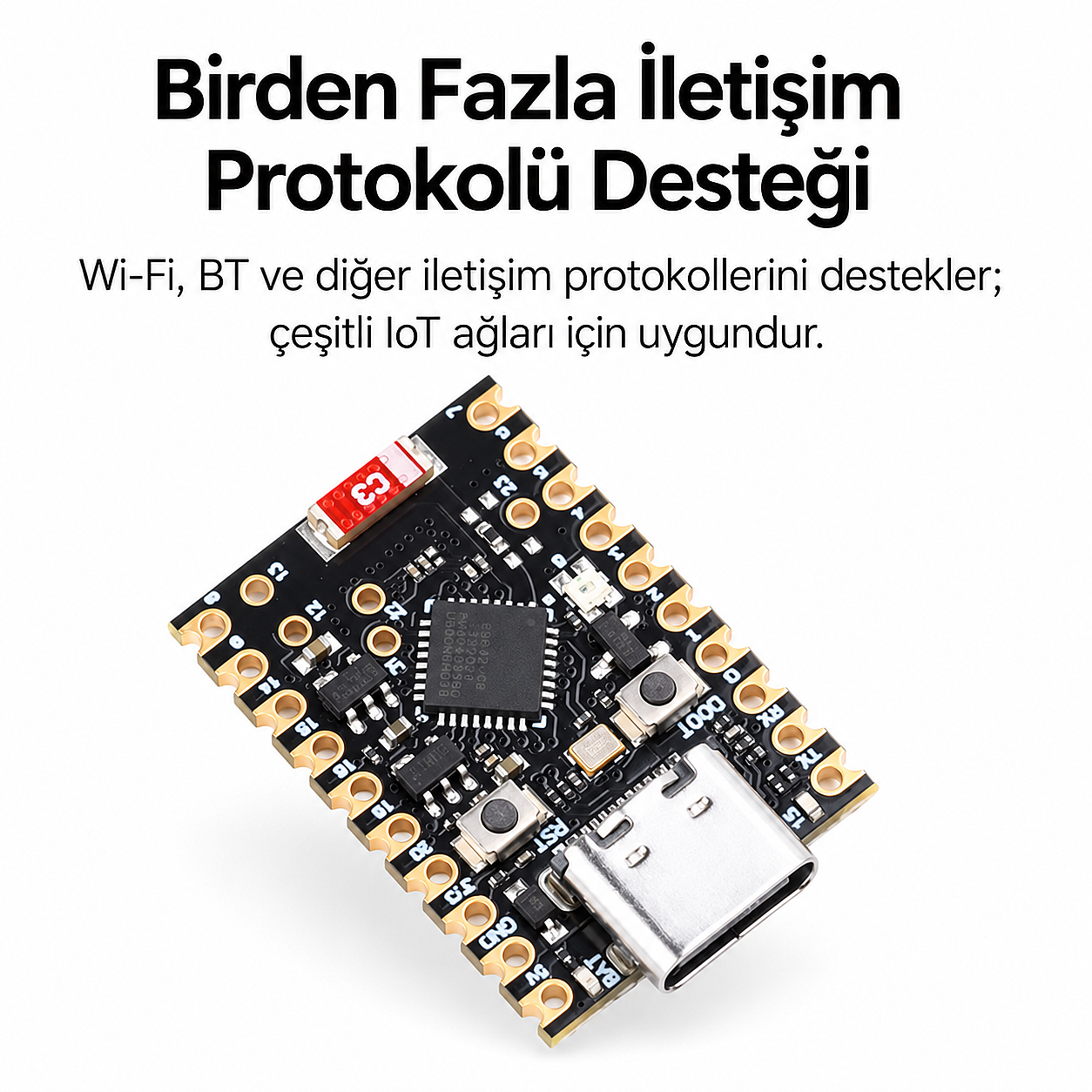 ESP32-C6 Super Mini WiFi 6 Bluetooth 5 BLE Geliştirme Kartı – RISC-V, USB Type-C (Çok Al Az Öde İle %20'ye Varan İndirimli) - 2