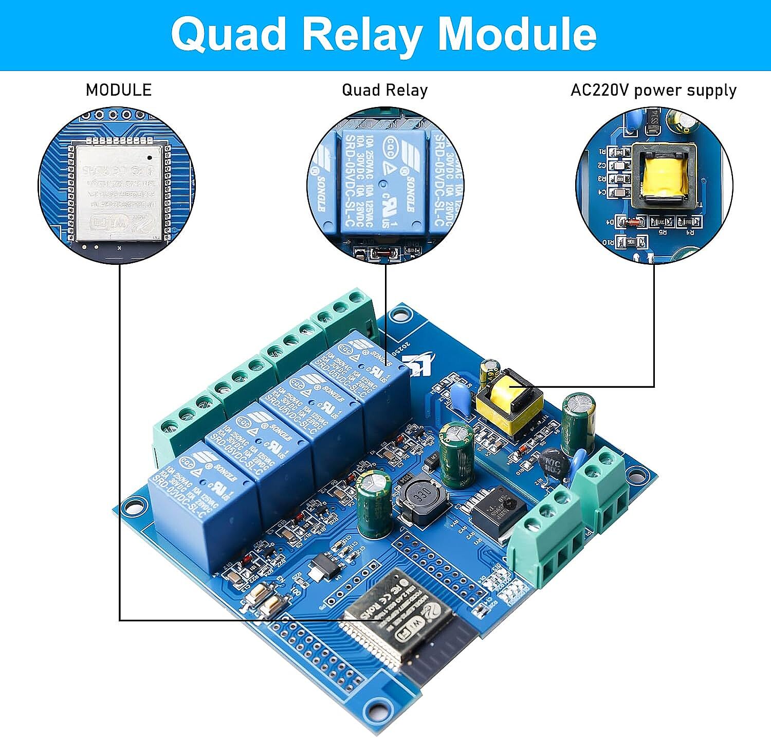 ESP32 WIFI Bluetooth AC 220V/DC 5-30V 4 KANAL Röle Kartı (Çok Al Az Öde İle %20'ye Varan İndirimli) - 2