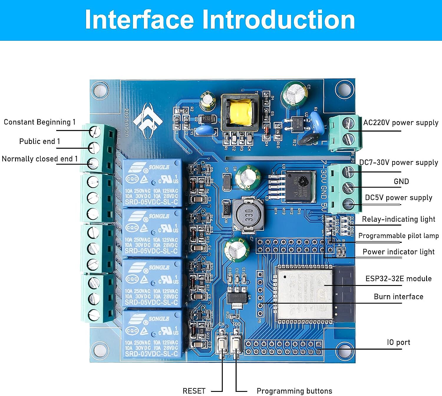 ESP32 WIFI Bluetooth AC 220V/DC 5-30V 4 KANAL Röle Kartı (Çok Al Az Öde İle %20'ye Varan İndirimli) - 3