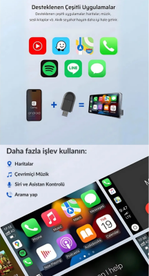 Kablosuz Carplay Adaptörü - Wireless Carplay Çevirici (Çok Al Az Öde İle %20'ye Varan İndirimli) - 5
