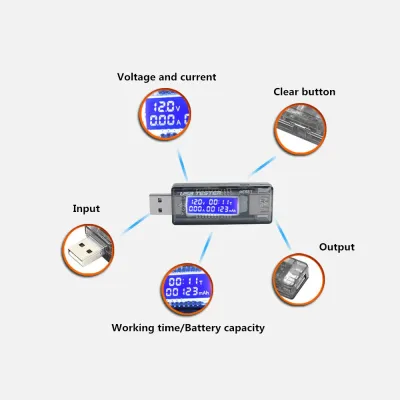 KWS-V20 Led Ekranlı Usb Voltmetre Ampermetre Usb Sarj ve Kapasite Cihazı - (4-20V, 0-3A, 0-99H, 0-99999mAh) (Çok Al Az Öde İle %20'ye Varan İndirimli) - 3