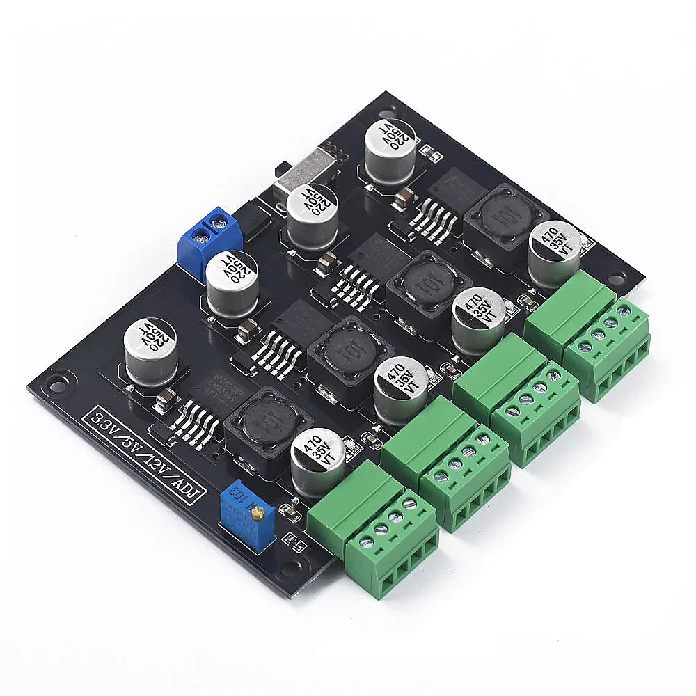 LM2596 4 Çıkışlı DC-DC Voltaj Düşürücü Güç Kaynağı Modülü – 3.3V / 5V / 12V / Ayarlanabilir Çıkış (Çok Al Az Öde İle %20'ye Varan İndirimli) - 