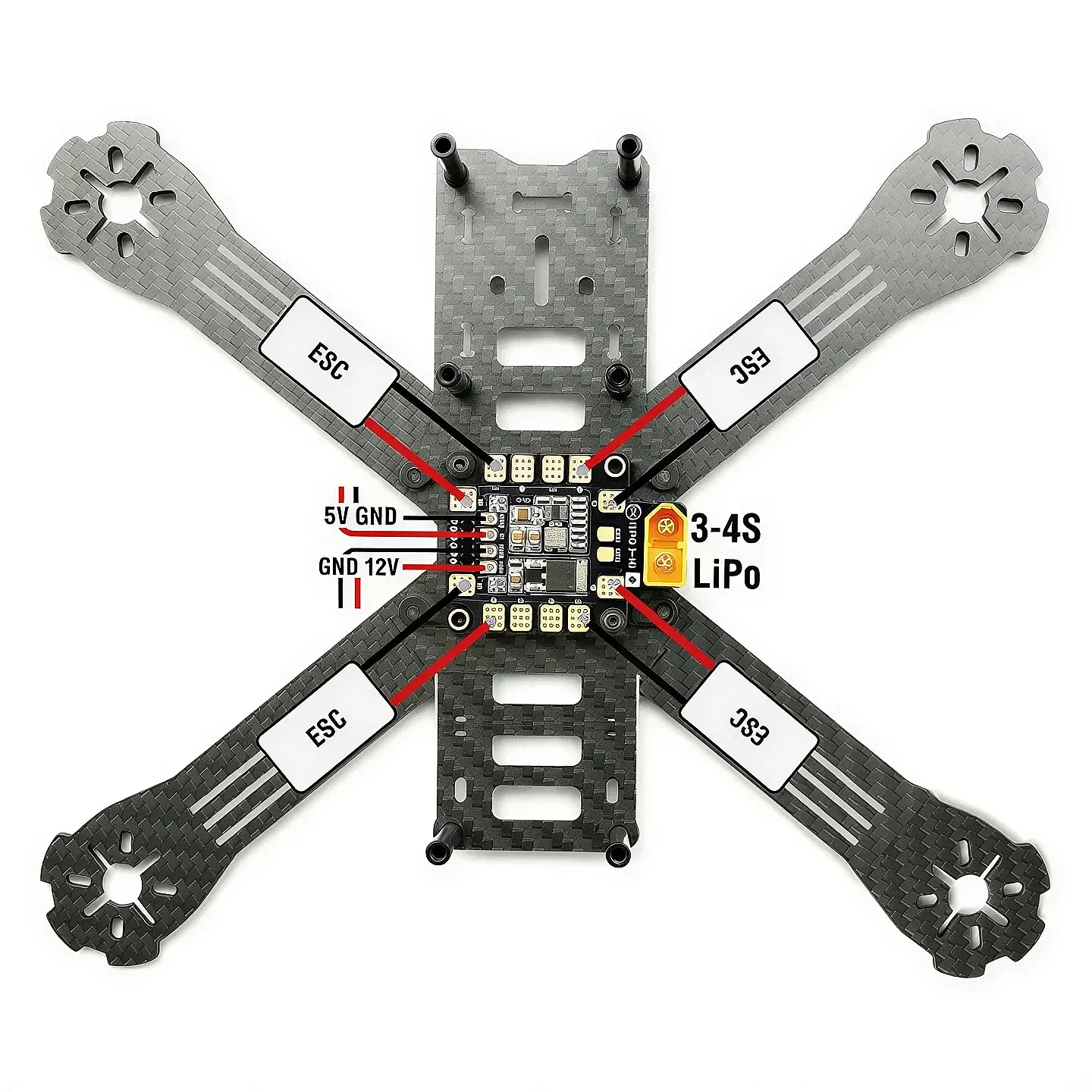 Matek PDB-XT60 w/ BEC 5V & 12V ESC Güç Dağıtım Kartı (Çok Al Az Öde İle %20'ye Varan İndirimli) - 2