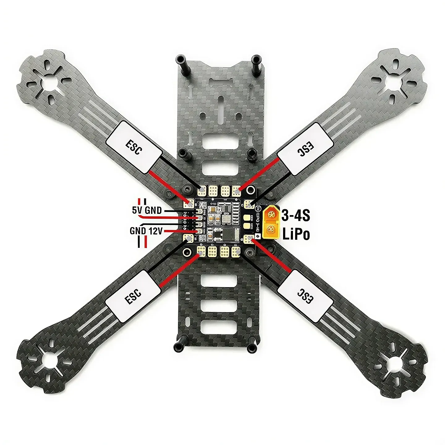 Matek PDB-XT60 w/ BEC 5V & 12V ESC Güç Dağıtım Kartı (Çok Al Az Öde İle %20'ye Varan İndirimli) - 2