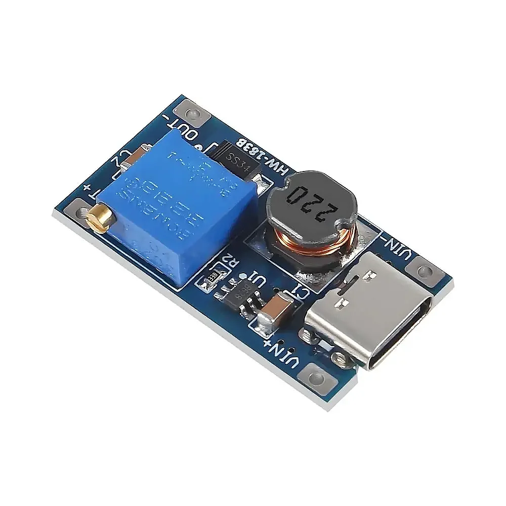 MT3608 Type-C DC-DC Ayarlanabilir Voltaj Yükseltici Modül – 2A Step-Up Boost Dönüştürücü (Çok Al Az Öde İle %20'ye Varan İndirimli) - 