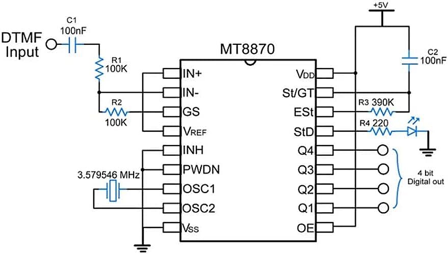 MT8870 DTMF Telefon Ses Modülü (Çok Al Az Öde İle %20'ye Varan İndirimli) - 3