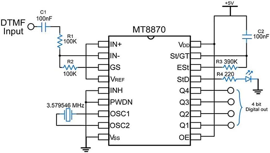 MT8870 DTMF Telefon Ses Modülü (Çok Al Az Öde İle %20'ye Varan İndirimli) - 3
