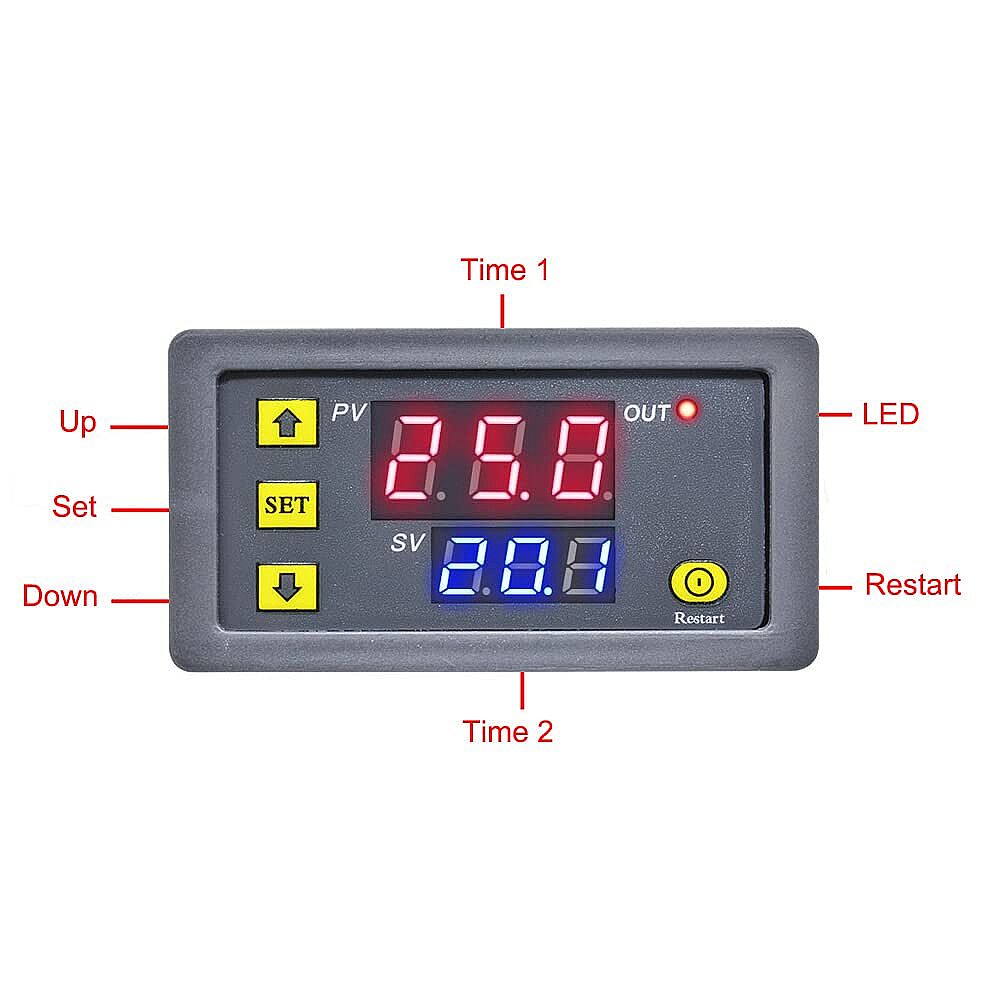 T3230 220V 20A Programlanabilir Dijital LED Ekranlı Zamanlayıcı Gecikme Rölesi - Döngüsel Zaman Ayarlı Kontrol Kartı (Çok Al Az Öde İle %20'ye Varan İndirimli) - 2