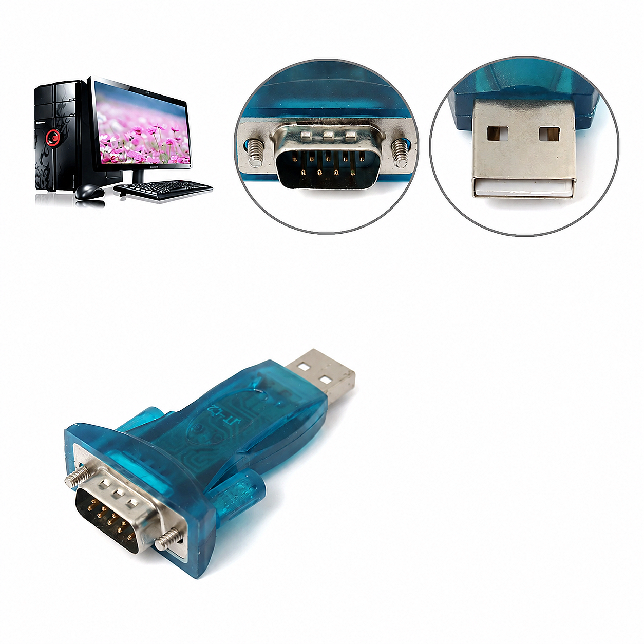 USB to RS232 Seri Port Dönüştürücü Adaptör – DB9 Erkek CH340 (Çok Al Az Öde İle %20'ye Varan İndirimli) - 3