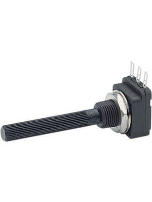 WH0162-2 B500R 45-30T 500R Plastik Uzun Mil Siyah Tek Tur Pot - 1