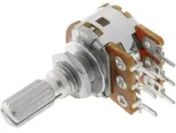 WH148-1B-2 B500K 20-13 Stereo Uzun Mil Metal Karbon Pot 6P - 
