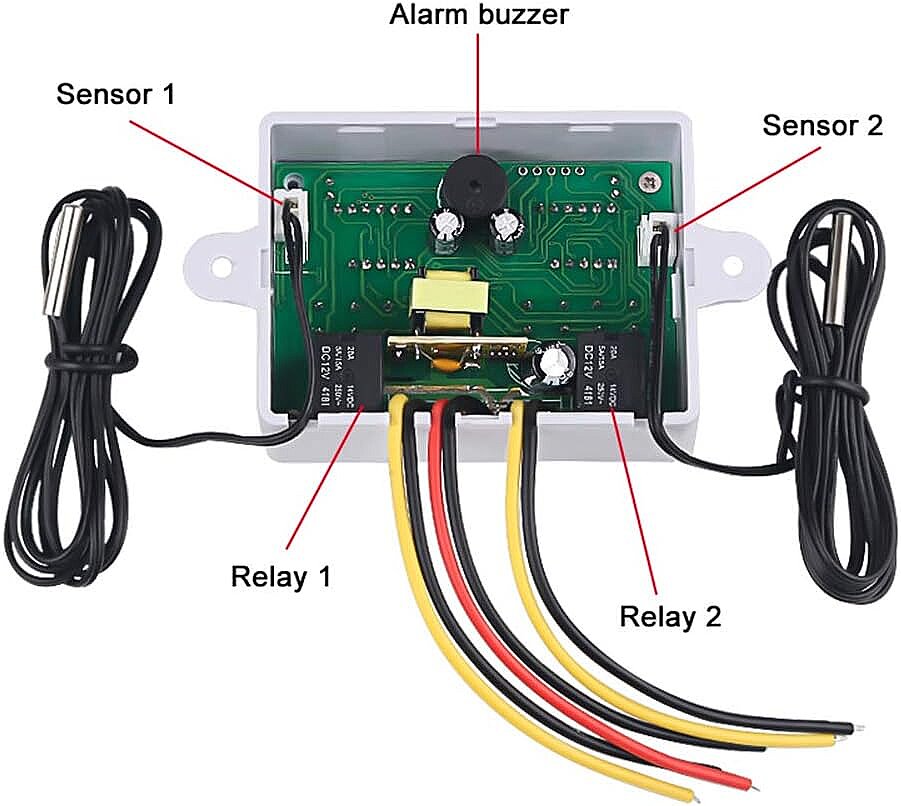 XK-W1088 İkili Dijital Sıcaklık Kontrollü Termostat - 12V/DC 120W (Çok Al Az Öde İle %20'ye Varan İndirimli) - 4