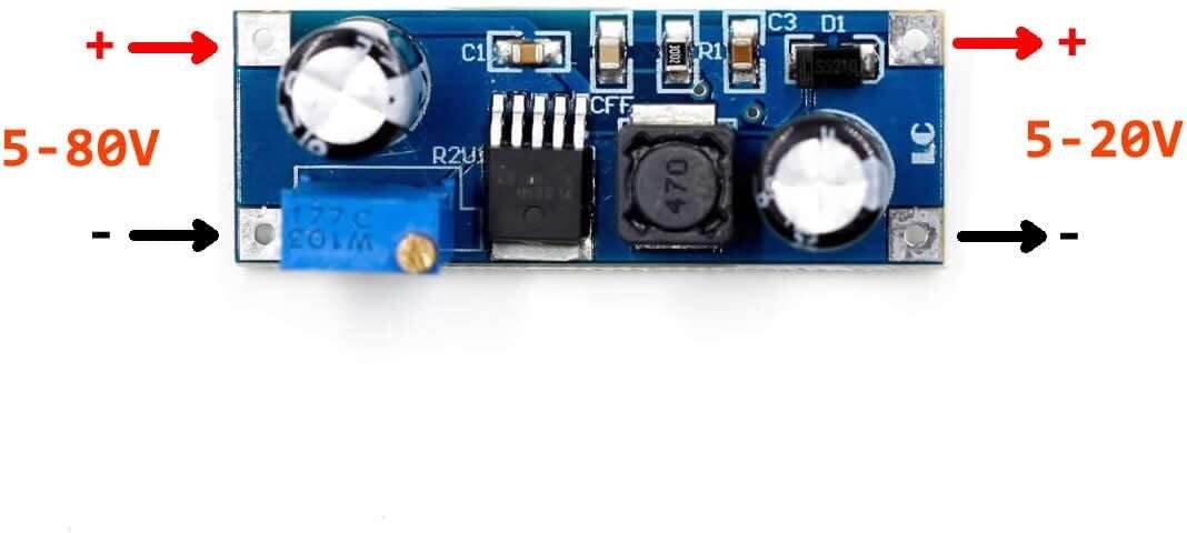 XL7015 DC-DC 5-80V Ayarlanabilir Voltaj Düşürücü Güç Kaynağı Modül - 3