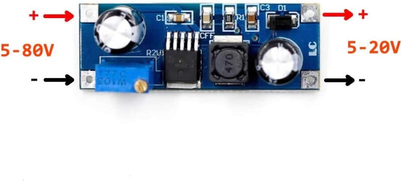 XL7015 DC-DC 5-80V Ayarlanabilir Voltaj Düşürücü Güç Kaynağı Modül - 3