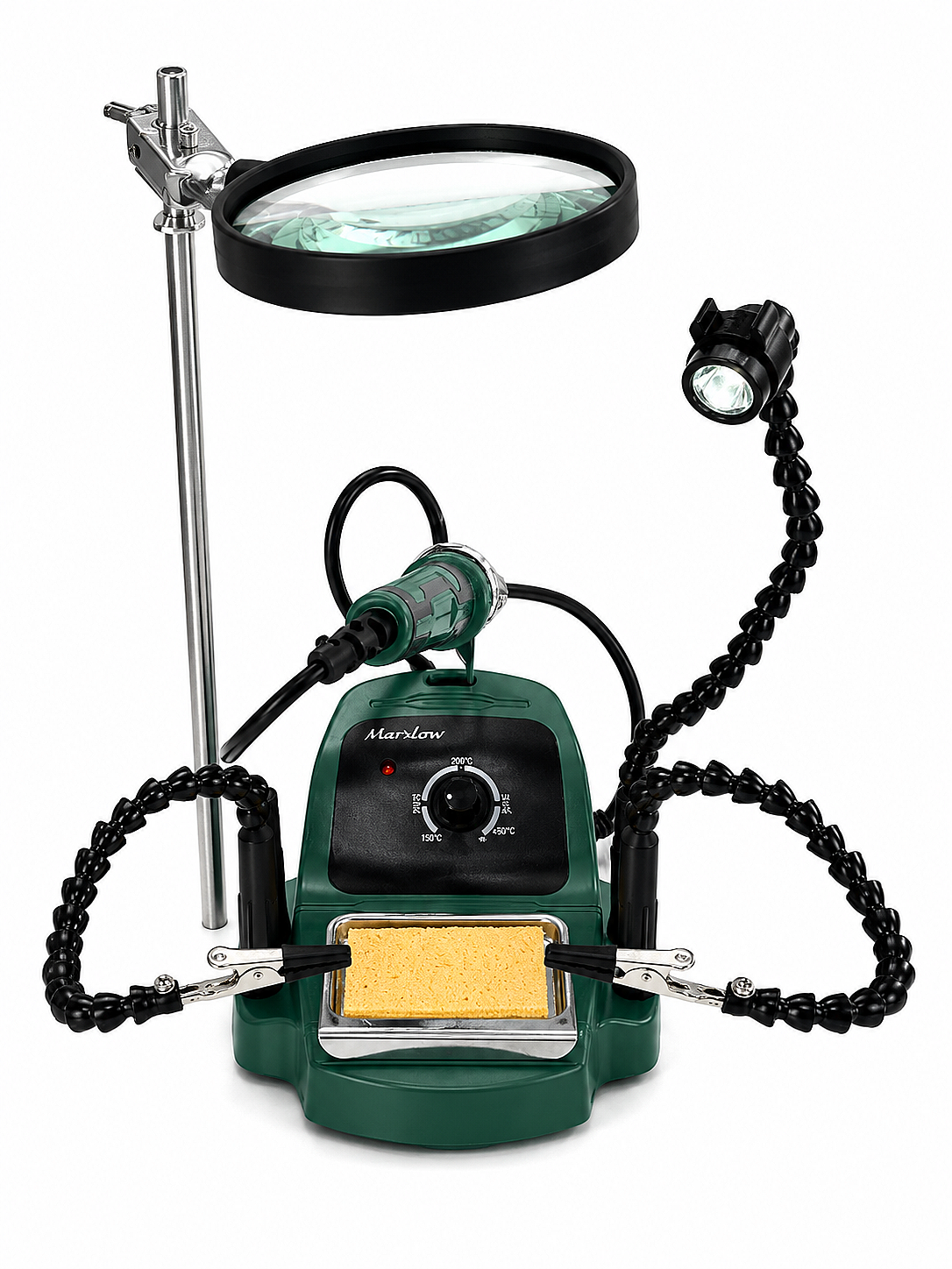ZD-8988E-C 48W 360° Dönebilen Timsah Klipsli Büyüteçli ve Fenerli Lehimleme İstasyonu (Çok Al Az Öde İle %20'ye Varan İndirimli) - 1