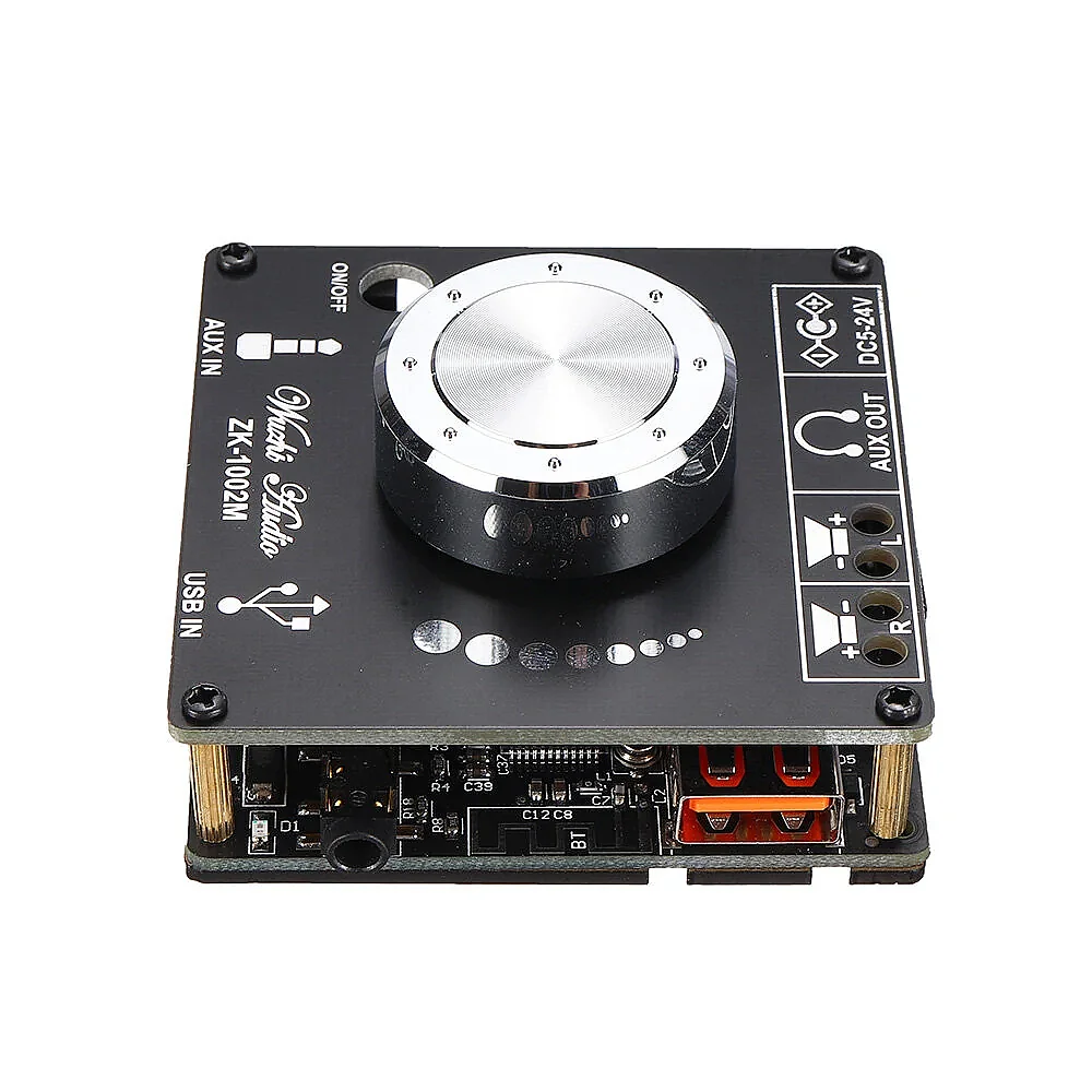 ZK-1002M 2x100W Bluetooth 5.0 USB AUX TPA3116D2 Stereo Amfi Modülü – Ses Kontrollü (Çok Al Az Öde İle %20'ye Varan İndirimli) - 2