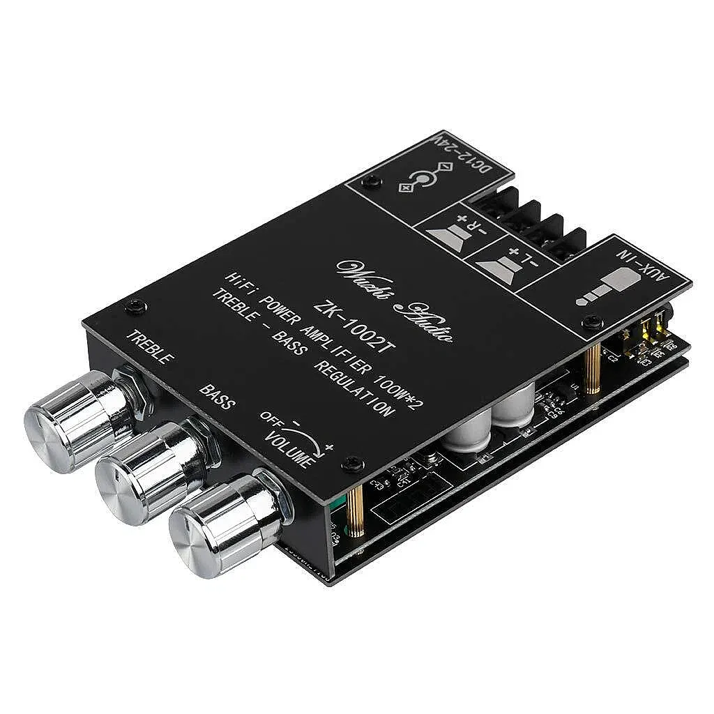 ZK-1002T 2x100W Bluetooth 5.0 TPA3116D2 Stereo Amfi Modülü – Bas/Tiz Kontrollü (Çok Al Az Öde İle %20'ye Varan İndirimli) (Çok Al Az Öde İle %20'ye Varan İndirimli) - 1