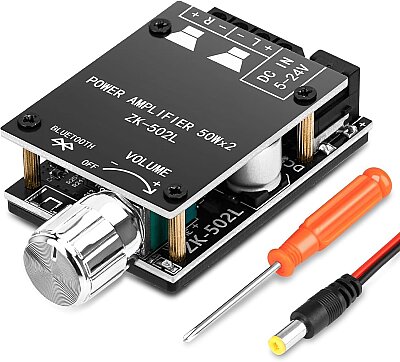 ZK-502L TPA3116D2 Çift Kanal 2x50W Bluetooth 5.0 Stereo Amfi Modülü – Mini Amplifikatör Kartı - 2